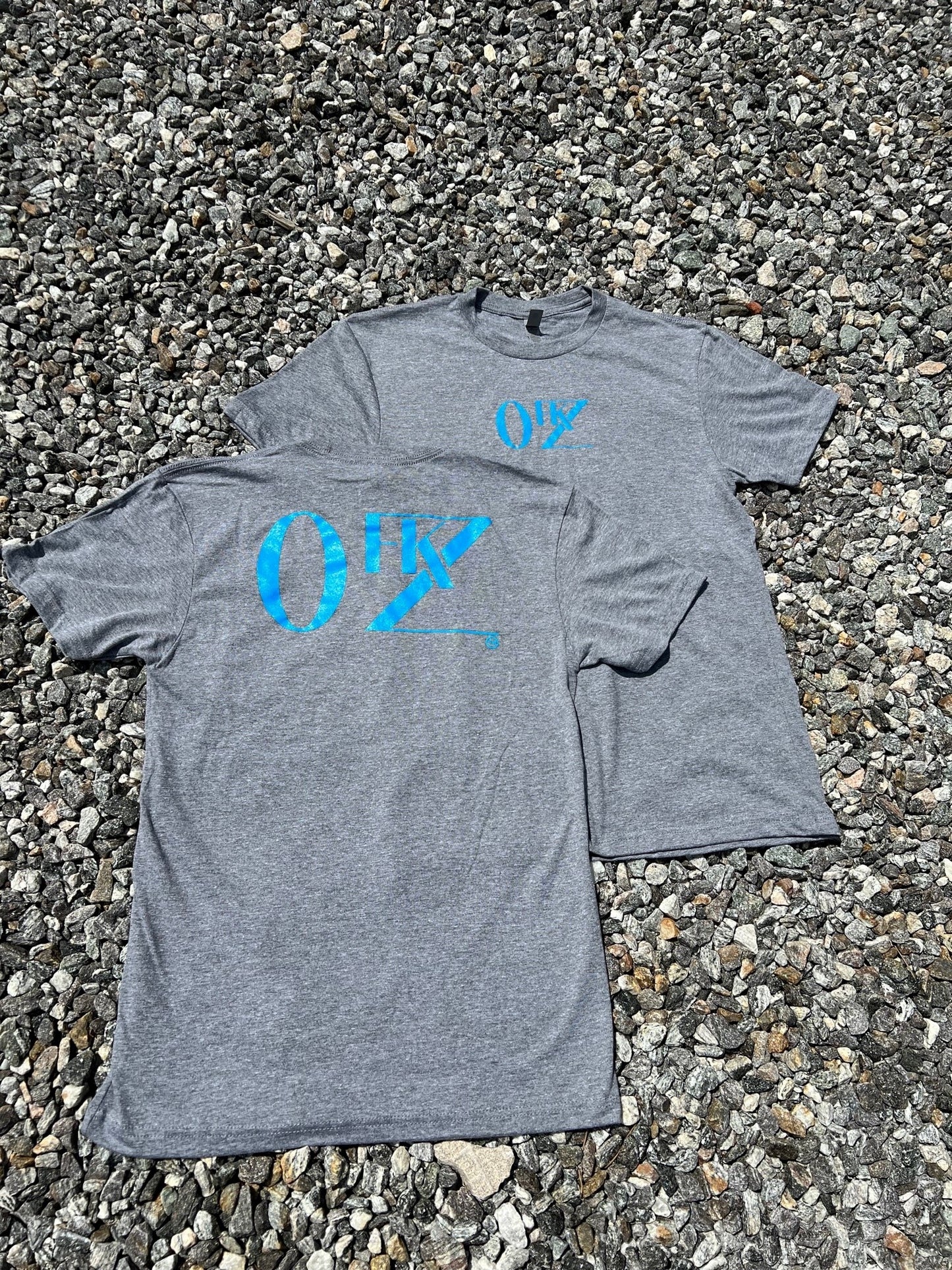 0FKZ Tee in Grey/Carolina Blue