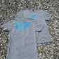 0FKZ Tee in Grey/Carolina Blue