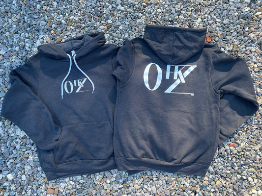 0FKZ Unisex hoodie in Heather Black